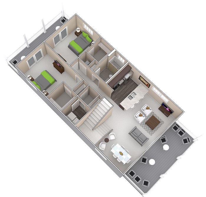 3BD-2BA Floor Plan